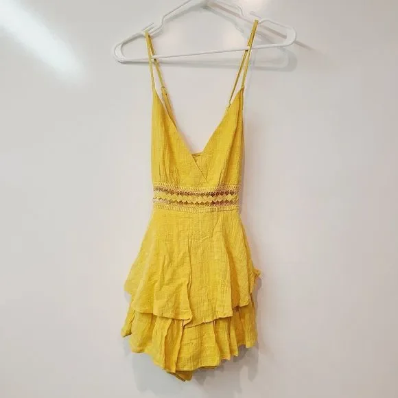 strapless open back dress Carlita Mini Dress Yellow main image 0
